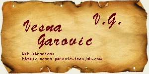 Vesna Garović vizit kartica